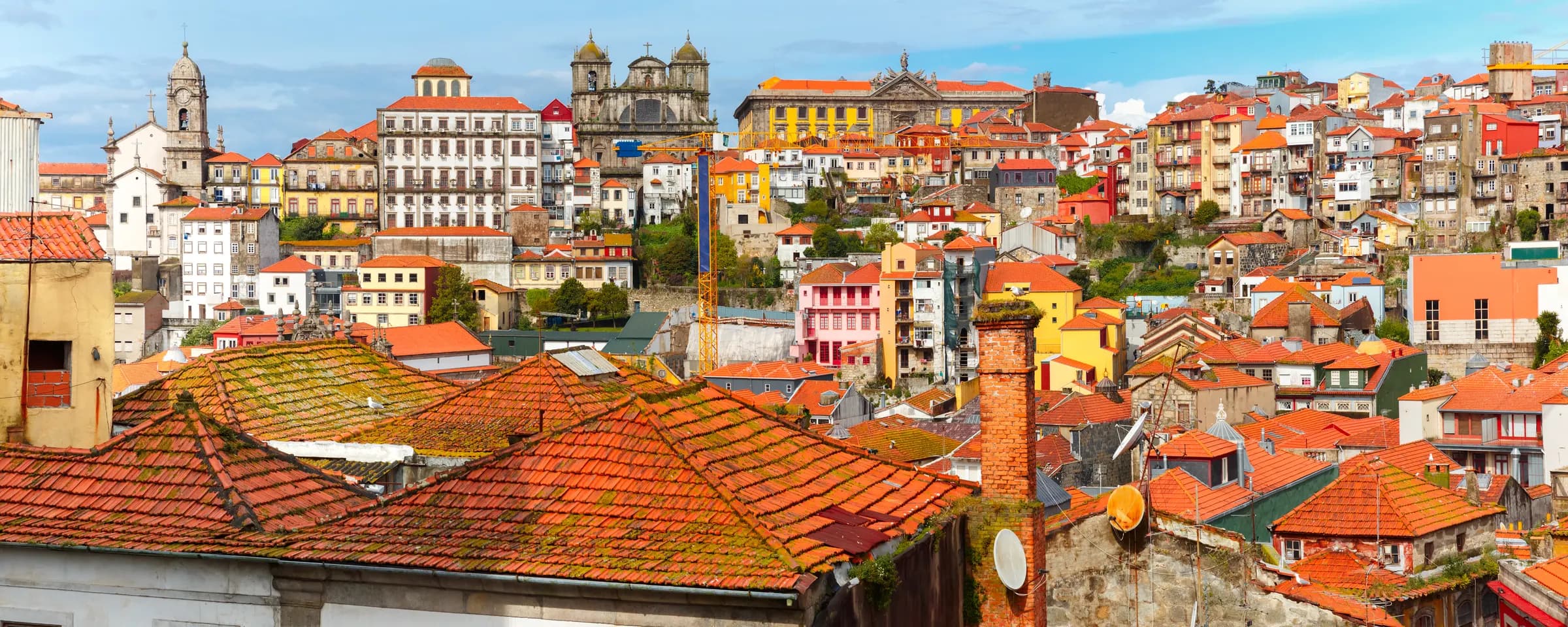 Colourful rooftops of Porto's old town, Portugal